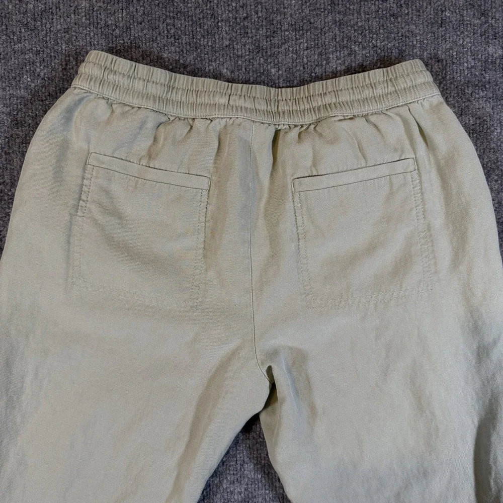 Banana‎ Republic Women's Linen Blend Pants Green Size XS Stretch Waist